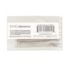 Beadsmith Twisted 2.5" Wire Needles - Medium - Pack of 50