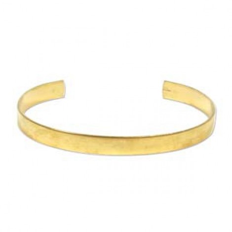 1/4" (5mm) Width Raw Brass Bracelet Cuff - Each