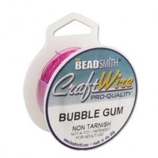26ga Beadsmith Pro-Quality Craft Wire - Bubble Gum -