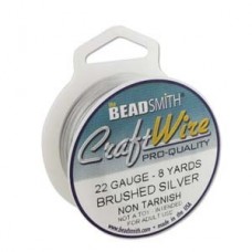 18ga Beadsmith Pro-Quality Wire - Brushed Silver
