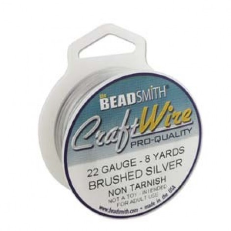 22ga Beadsmith Pro-Quality Craft Wire- Brushed Silver