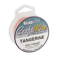 18ga Beadsmith Pro-Quality Craft Wire - Tangerine - 3.65m