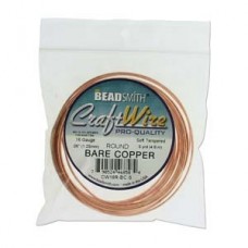 16ga Beadsmith Wire Elements Craft Wire - Bare Copper