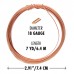 18ga Beadsmith Wire Elements Tarnish Resistant Half Round Dead Soft Craft Wire - Natural Copper - 7yd (6.6m)
