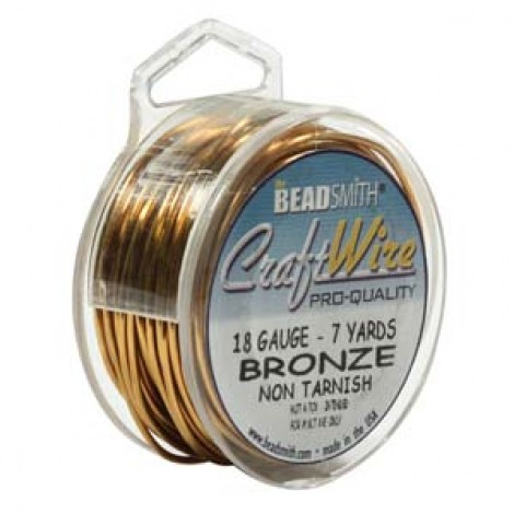 18ga Beadsmith Pro-Quality Bronze Craft Wire - 7yd