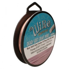 18ga Beadsmith Wire Elements Anti-Tarnish Dead Soft Craft Wire - Rose Gold - 1/4lb (50ft)
