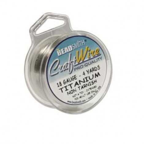 18ga Beadsmith Pro-Quality Craft Wire - Titanium