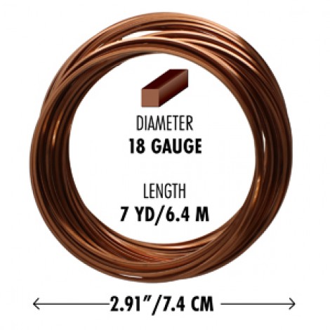 18ga Beadsmith Wire Elements Square Soft Temper Anti-Tarnish Craft Wire - Antique Copper - 7yd (6.6m) 18ga Beadsmith Wire Elements Square Soft Temper Anti-Tarnish Craft Wire - Antique Copper - 7yd (6.6m)