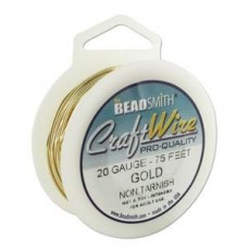 20ga Beadsmith Wire Elements Craft Wire - Anti-Tarnish Gold - 1/4lb