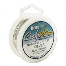 20ga Beadsmith Pro-Quality Silver Plated Wire- 1/4LB
