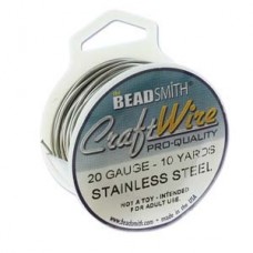 20ga Beadsmith Pro-Quality Wire - Stainless Steel