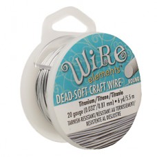 20ga Beadsmith Wire Elements Anti-Tarnish Dead Soft Craft Wire - Titanium Colour - 6yd (5.48m)