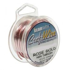 20ga Beadsmith Wire Elements Anti-Tarnish Rose Gold Craft Wire - 6yd