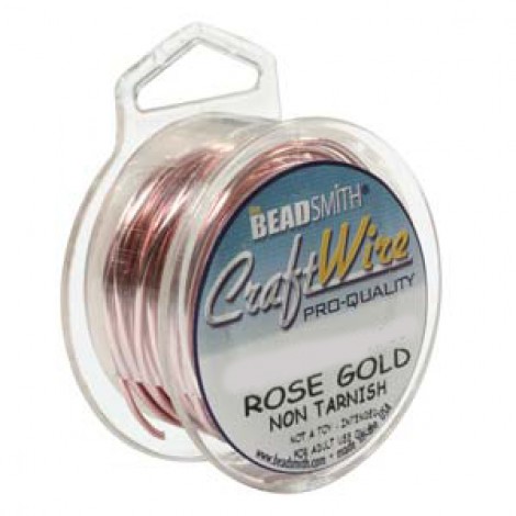 20ga Beadsmith Wire Elements Anti-Tarnish Rose Gold Craft Wire - 1/4lb (75ft)