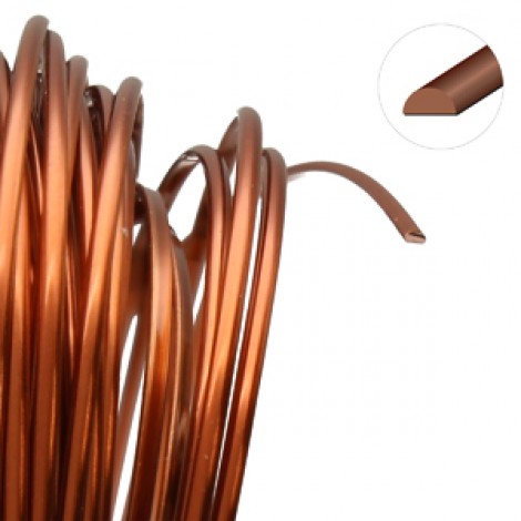 18ga Beadsmith Half Round Pro-Quality Wire - Antique Copper - 6.6m 18ga Beadsmith Half Round Pro-Quality Wire - Antique Copper - 6.6m