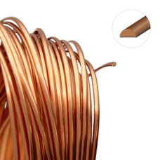 21ga Beadsmith Wire Elements Anti-Tarnish Dead Soft Half Round Craft Wire - Natural Copper - 7yd