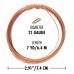 21ga Beadsmith Wire Elements Anti-Tarnish Dead Soft Half Round Craft Wire - Natural Copper - 7yd
