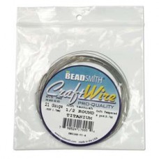 21ga Beadsmith Anti-Tarnish Half-Round Wire - Titanium Colour - 3.7 metres