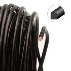 18ga Square Beadsmith Dead Soft Anti-Tarnish Wire - Black - 7yd (6.4m)