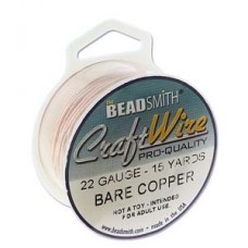22ga Beadsmith Wire Elements Craft Wire - Bare Copper