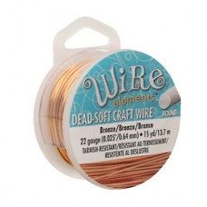 22ga Beadsmith Wire Elements Dead Soft Anti-Tarnish Craft Wire - Bronze - 15yd (13.7m)