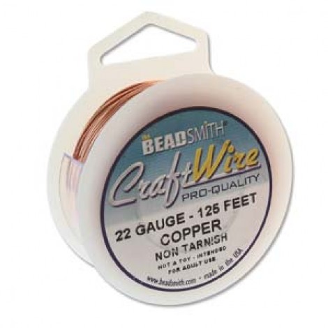 22ga Beadsmith Pro-Quality Anti-Tarnish Dead Soft Copper Wire- 1/4lb - 125ft
