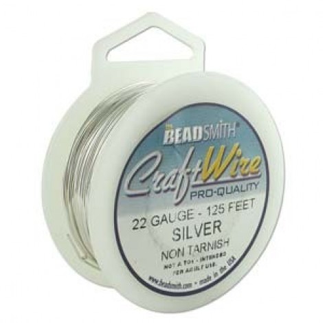 22ga Beadsmith Pro-Quality Silver Plated Wire- 1/4LB