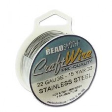 22ga Beadsmith Wire Elements Craft Wire - Stainless Steel