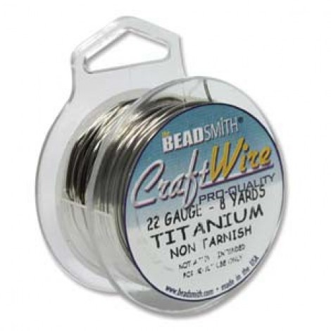 22ga Beadsmith Wire Elements Craft Wire - Titanium