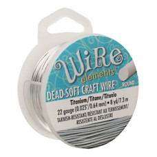 22ga Beadsmith Wire Elements Dead Soft Anti-Tarnish Craft Wire - Titanium Colour - 7.3m