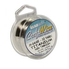 24ga Beadsmith Pro-Quality Craft Wire - Titanium