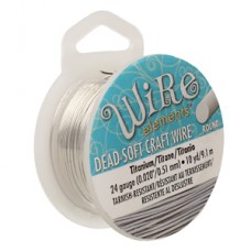 24ga Beadsmith Wire Elements Dead Soft Anti-Tarnish Craft Wire - Titanium Colour - 9.1m