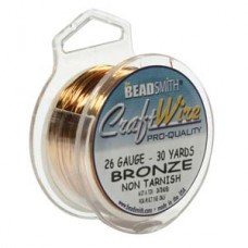 26ga Beadsmith Pro-Quality Bronze Craft Wire - 30yd