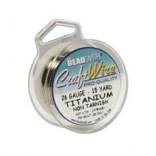 26ga Beadsmith Pro-Quality Craft Wire - Titanium
