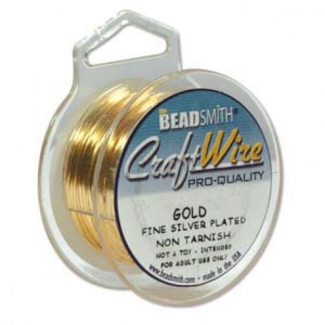 18ga Beadsmith Wire Elements Anti-Tarnish Wire - Gold - 4yd