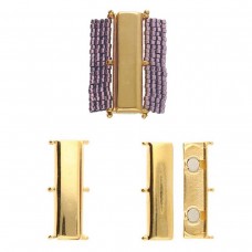31.2x14.2mm Axos III - Delica Magnetic Clasp - 24K Gold Plated - each