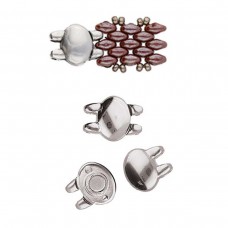 10x13.2mm Kypri II Superduo Magnetic Clasp - Antique Silver Plated - Pack of 2