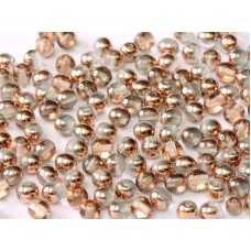 8mm Czech Round Glass Beads - Crystal Capri Gold - Pack of 20