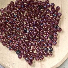 4mm Czech Round Beads - Luster Iris Amethyst - Pack of 100