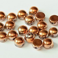 6mm Czech 2-Hole Cabochons - Crystal Sunset Full - Pack of 33