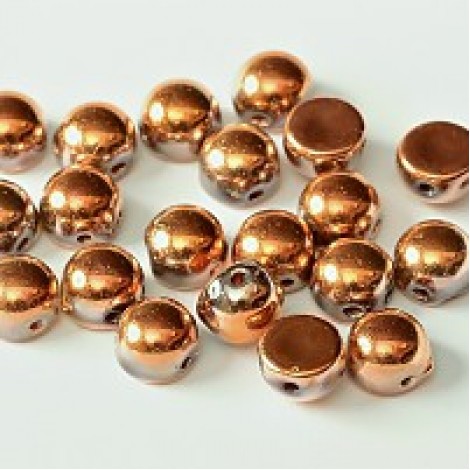 6mm Czech 2-Hole Cabochons - Crystal Sunset Full - Pack of 33