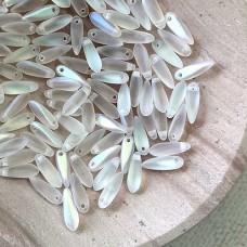 3x11mm Czech Glass Frosted Crystal AB Daggers - Pack of 50