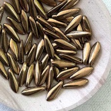 5x16mm Czech Dagger Beads - Bronze - Pack of 10