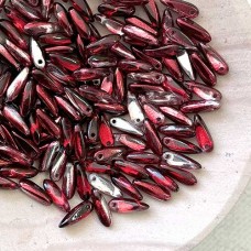 3x11mm Czech Daggers - Metallic Red - Pack of 50