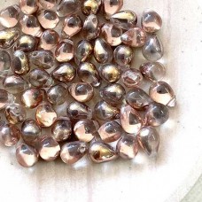 8x6mm Czech Teardrops - Apollo Gold - Pack of 10