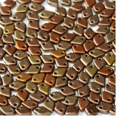 5x1.5mm Czech Dragon Scale Beads - Metallic Mix