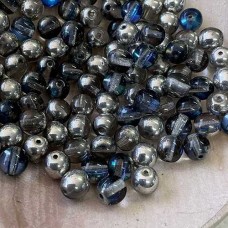 6mm Heliotrope Czech Round Glass Druk Beads - Pack of 20