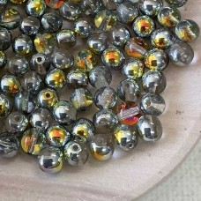 6mm Marea Czech Round Glass Druk Beads - Pack of 20