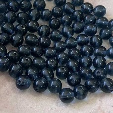 6mm Montana Round Czech Glass Druk Beads - Pack of 20
