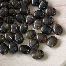 6x4mm Amethyst/Garnet Hurricane Bevelled Oval Beads - Pack of 20